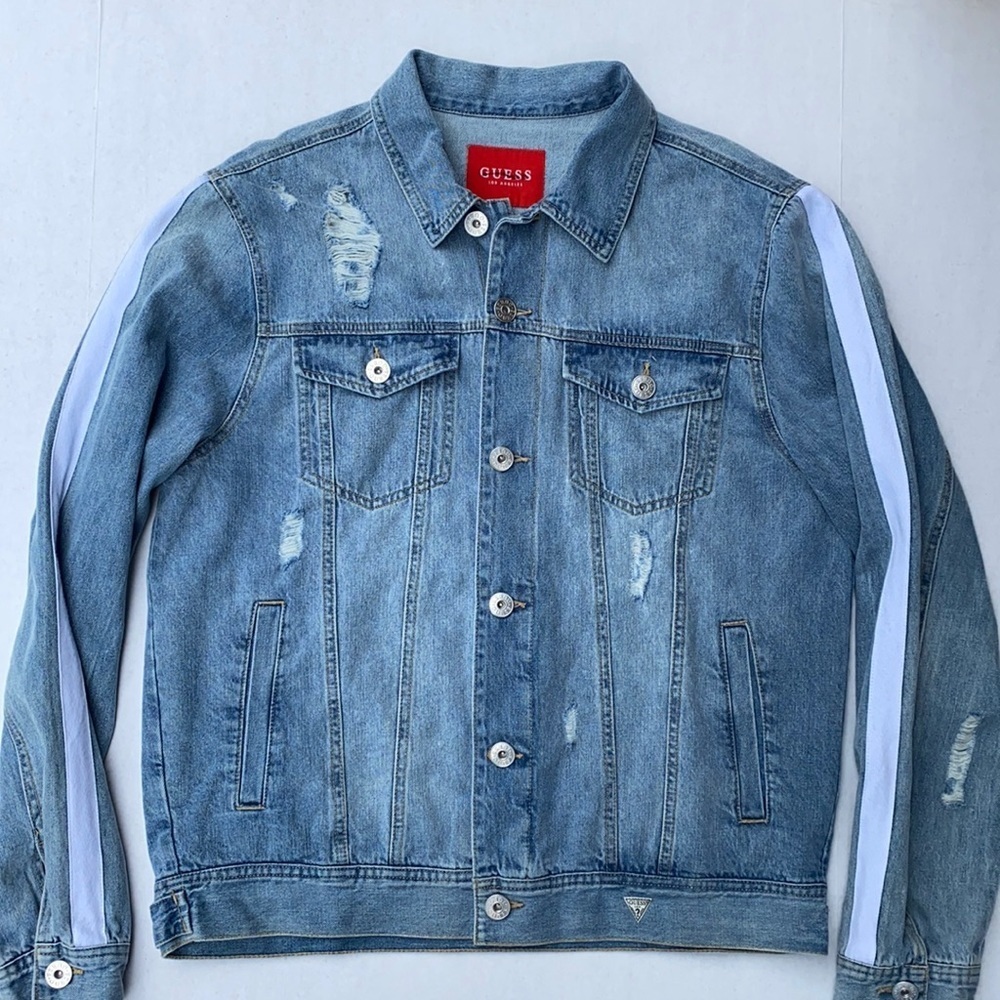 New GUESS Men's Denim Jacket SZ XL